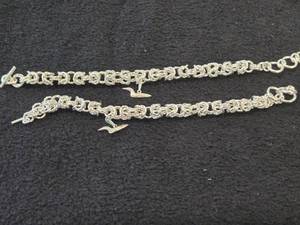 76.1-grams (total) Gold Plate - Lot of (2) Bracelet with Loon Charm