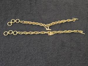 51.9-grams (total) Gold Plate - Lot of (2) Bracelet with Loon Charm (New)