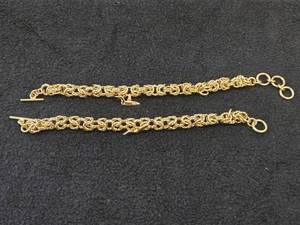 72-grams (total) Gold Plate - Lot of (2) Bracelet with Loon Charm (New)
