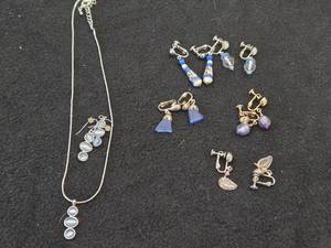 (5 Sets) Clip-on Earrings  Necklace with Matching Earrings