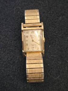 Vintage 1940s - 1950s Lord Elgin 14K Gold Filled Case Wrist Watch