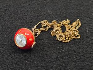Geneve Ball shape Pendant Watch with 32 Chain (blue guilloche enamel with celestial stars)