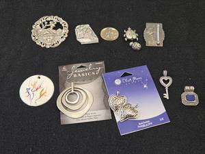 Jewelry - (6) Pendants  (6) Pins