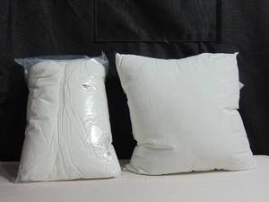 2 Pack White Cotton Throw Decor Pillow Insert 21sq.