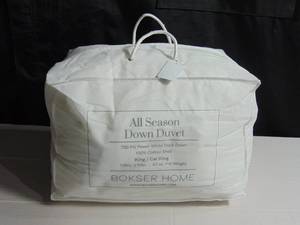 All Season 700 Fill Power Luxury White Duck Down Duvet Comforter Insert - KingCal King  BOKSER HOME