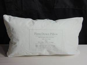 Firm 700 Fill Power Luxury White Duck Down Machine Washable White Bed Pillow - King  BOKSER HOME