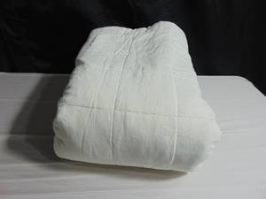 French Linen Box Stitch Quilt - KingCal King - Cream  BOKSER HOME