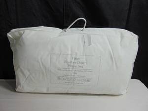 2 Pack Firm White Duck Feather & Down Bed Pillow - StandardQueen  BOKSER HOME