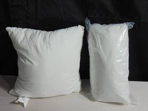 2 Pack White Cotton Throw Decor Pillow Insert 21sq.