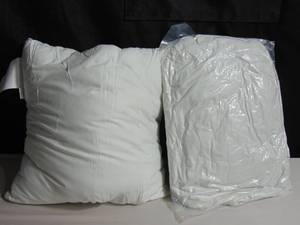 2 Pack White Cotton Throw Decor Pillow Insert 21sq.
