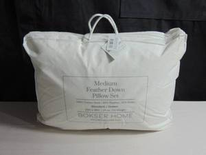 2 Pack Medium White Duck Feather & Down Bed Pillow - StandardQueen  BOKSER HOME