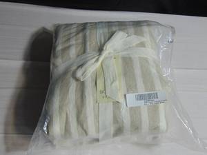 100% French Linen Duvet Cover - KingCal King - Putty & Cream Stripe  BOKSER HOME