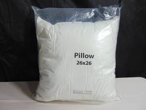 26 x 26 Euro Down Alternative White Bed Pillow Insert  BOKSER HOME