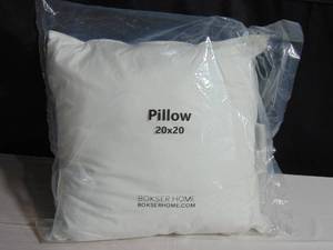 20 x 20 Square Down Alternative White Pillow Insert  BOKSER HOME
