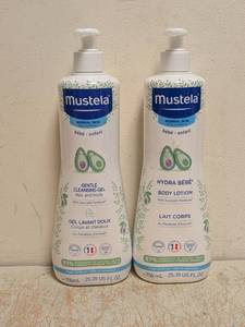 NEW MUSTELA BODY LOTION & GENTLE CLEANSING GEL HAIR AND BODY