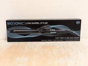 NEW BIO IONIC LONG BARREL STYLER 1.25 PRO CURLING IRON