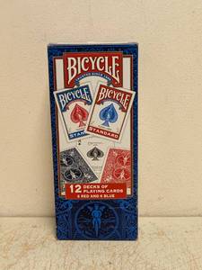 NEW BICYCLE 12 DECK OF PLAYING CARDS 6 RED 6 BLUE