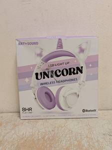 NEW ART  SOUND LED LIGHT UP UNICORN WIRELESS HEADPHONES