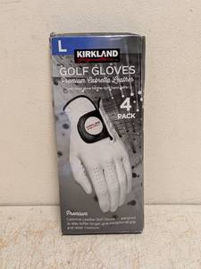 NEW KIRKLAND SIGNATURE GOLF GLOVES 4 PACK SIZE LARGE