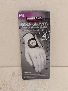 NEW KIRKLAND SIGNATURE GOLF GLOVES 4 PACK SIZE ML