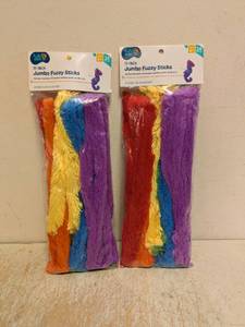 (2) NEW HELLO HOBBY 12 JUMBO FUZZY STICKS