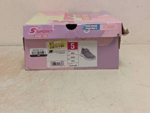 NEW S SPORT BY SKECHERS GIRLS KARLIE SHOES SIZE 5 BLUE