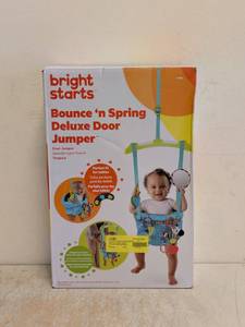 NEW BRIGHT STARTS BOUNCE N SPRING DELUXE DOOR JUMPER