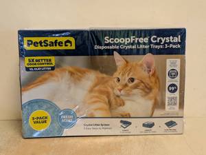 NEW PETSAFE SCOOPFREE CRYSTAL DISPOSABLE CRYSTAL LITTER TRAYS 3PK