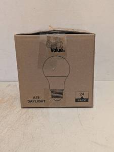 NEW GREAT VALUE A19 DAYLIGHT DIMMABLE BULBS 24PK