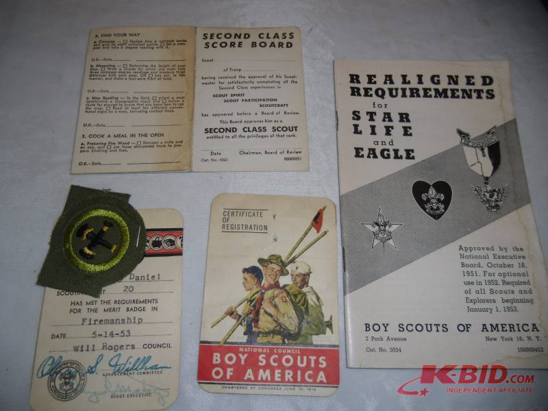 lot 20 image: Boy Scouts Collectibles 1937 - 1953