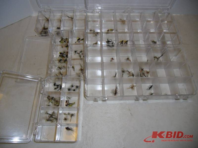 lot 32 image: Fly Fishing Flies - Hand-Tied from Local Estate
