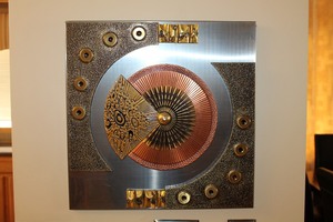Stephen Chun Brutalist Metal Wall Sculpture