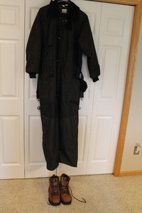 Snowmobile Suit & Work Boots