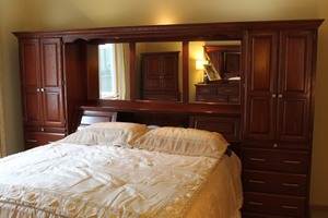 Amish Oak King Storage Bed