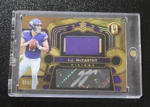 2024 Gold Standard JJ McCarthy Jersey Relic Autograph #201 Rookie Card 49199  Only 199 Exist