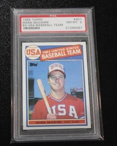 1985 Topps Mark McGwire #401 Rookie Card PSA 8