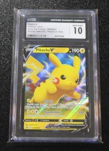 2021 Pokemon Black Star Promo Pikachu V #SWSH061 CGC 10