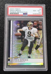 2009 Finest Pigskin Refractor Drew Brees #8 PSA 8.5