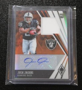 2019 Phoenix Jersey Relic Autograph Josh Jacobs Rookie Card 1549  Only 49 Exist