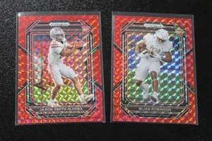 2023 Prizm Draft Red Bijan Robinson & Jaxon Smith-Njigba Rookie Card 125  Only 125 Exist