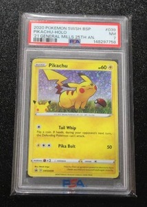2020 Pokemon General Mills 25th Anniversary Pikachu #SWSH039 PSA 7