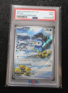 2025 Pokemon Phantasmal Flames Piplup #098094 PSA 9