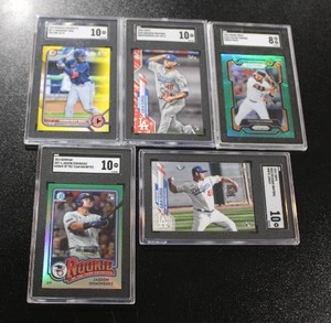 SGC Graded Baseball Card Lot  5 Graded Cards
