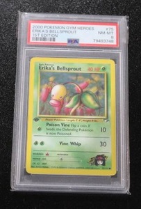 2000 Pokemon Gym Heroes 1st Edition Erikas Bellsprout #75132 PSA 8