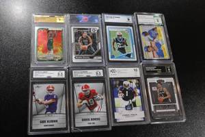 Mixed Sports Various Graded Companies Card Lot  8 Graded Cards