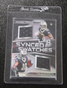 2018 Spectra Synced Swatches Dual Jersey Relic Michael Thomas & TreQuan Smith