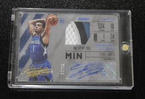 2015-16 Absolute Rookie Patch Auto Tyus Jones 2325  Only 25 Exist
