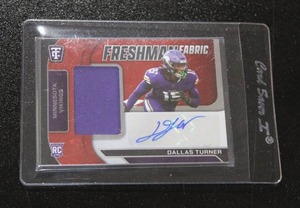 2024 Totally Certified Freshman Fabric Jersey Relic Autograph Dallas Turner Rookie Card 79100  Only 100 Exist