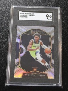 2020-21 Select Silver Prizm Anthony Edwards #61 Rookie Card SGC 9