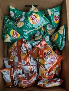 Case of Mixed 20ct Chips Sour Cream and Onion Herrs Red Hot - Brand New